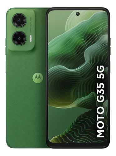 Smartphone Motorola Moto G35 5g - 128gb 12gb (4gb Ram+8gb Ram Boost) E Camera 50mp Com Ai Nfc Tela 6.7 Com Superbrilho - Verde - Vegan Leather